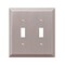 Amerelle Wall Plate, Number of Gangs: 2 Steel, Steel, Brushed Nickel Finish, Gray 163TTBN - alternate 1